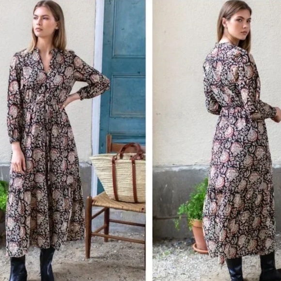 NWT Emerson Fry INDIA Collection LUCY LAKE DRESS THALIA 100% Organic Cotton-PP3 - Picture 1 of 5